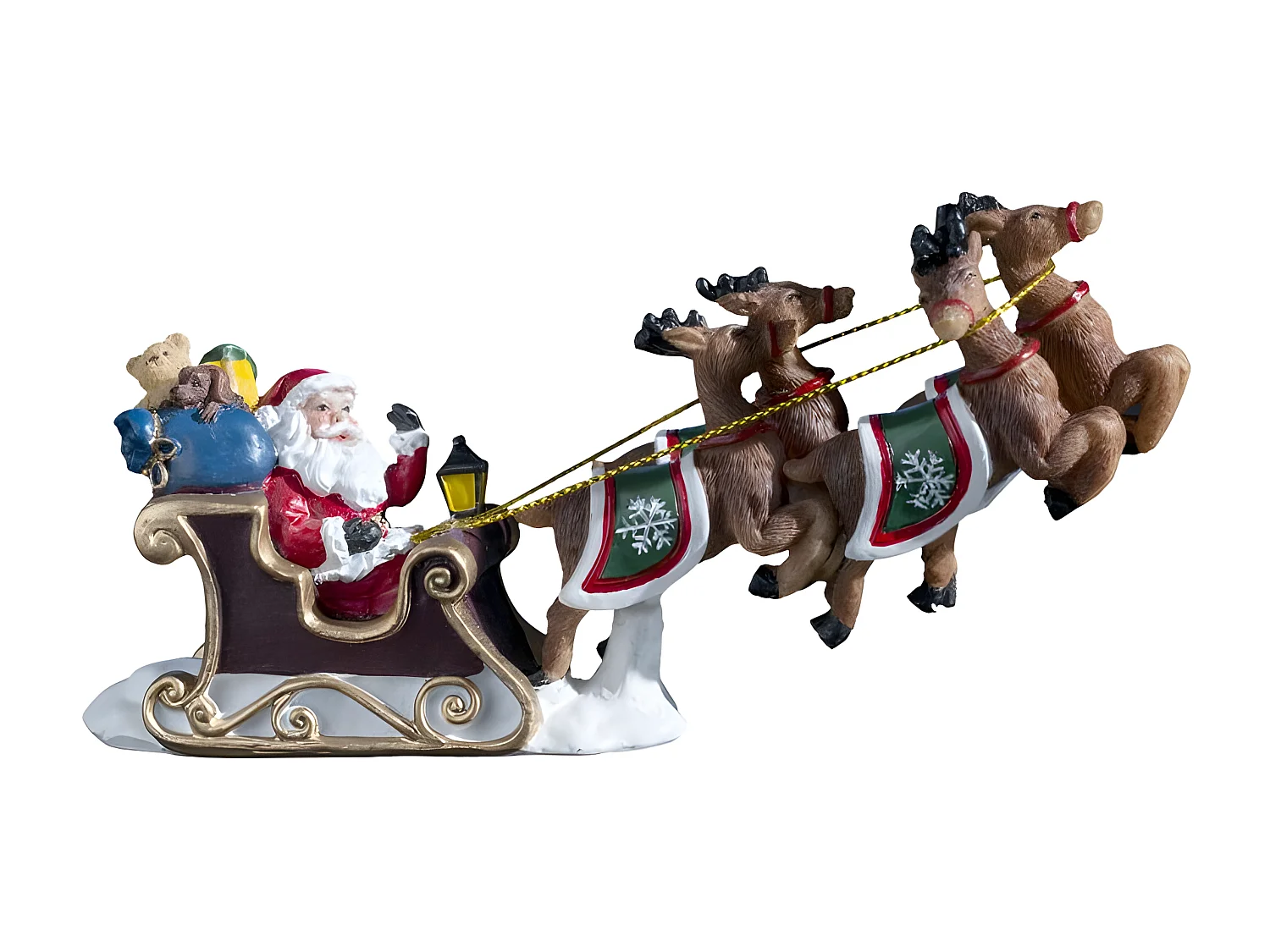 Santon de Noël "Traineau" 14cm Multicolore