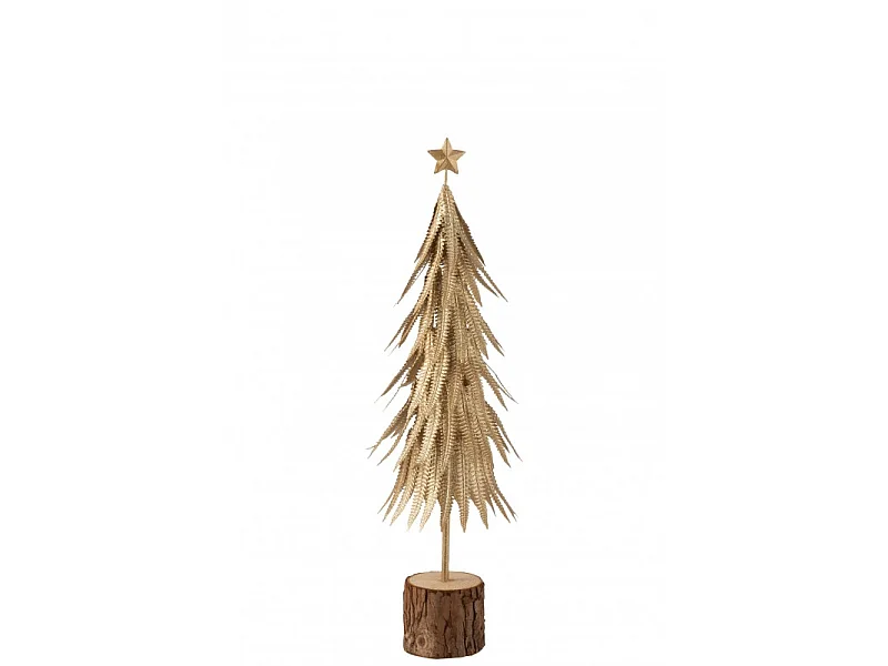 Statuette Déco "Sapin de Noël Paillettes" 57cm Or