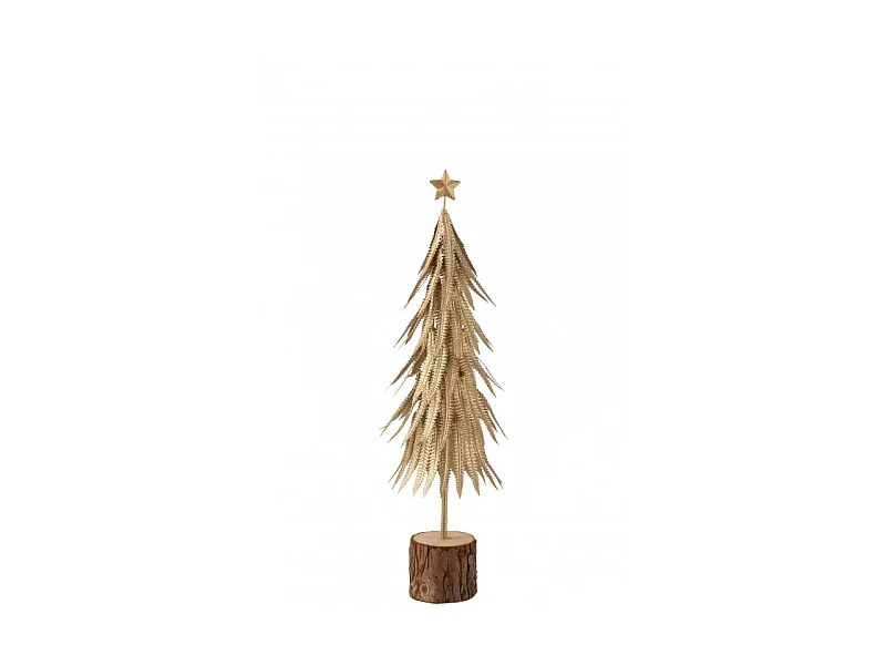 Statuette Déco "Sapin de Noël Paillettes" 57cm Or