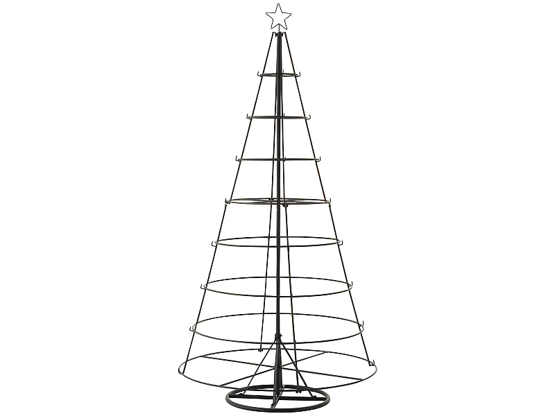 Albero a 8 livelli in metallo nero 94x188cm