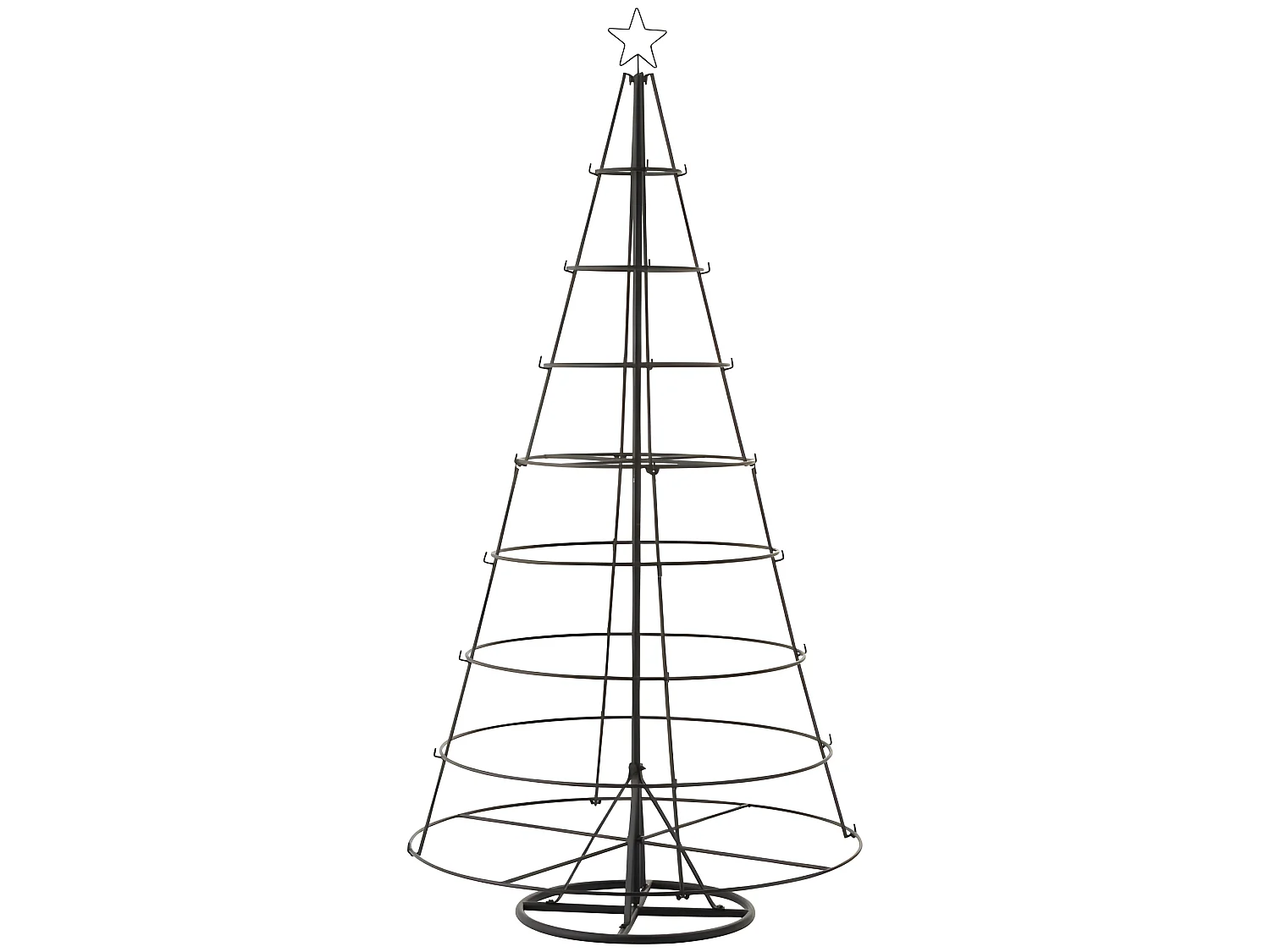 Albero a 8 livelli in metallo nero 94x188cm