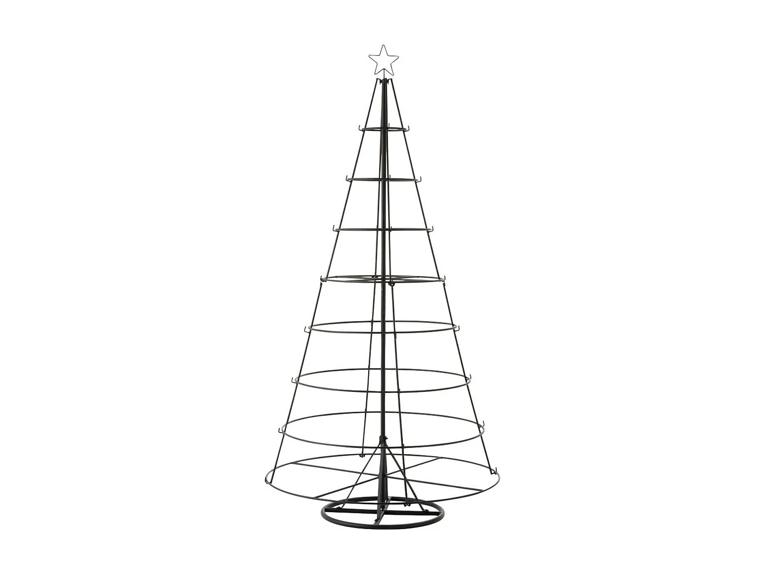 Albero a 8 livelli in metallo nero 94x188cm