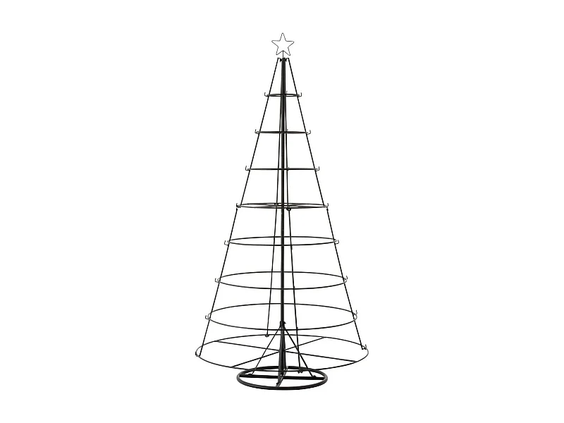 Albero a 8 livelli in metallo nero 94x188cm