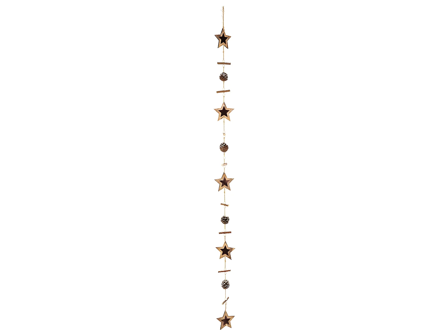 Guirlande de Noël Étoiles "Hors Piste" 125cm Naturel
