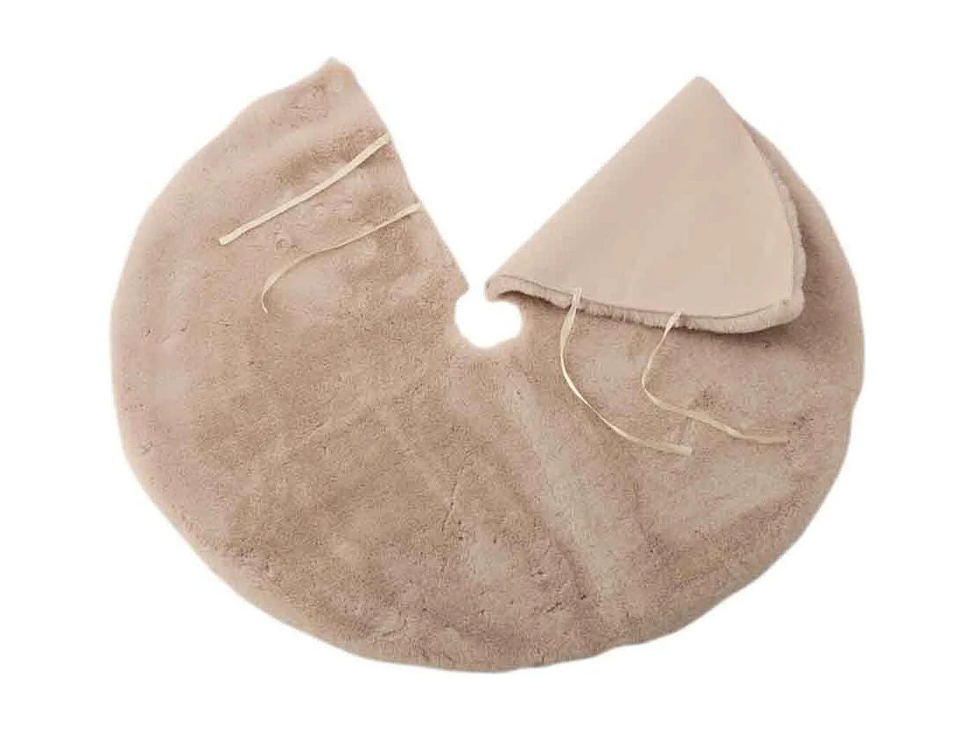 Cache-Pied pour Sapin "Rond" 90cm Beige