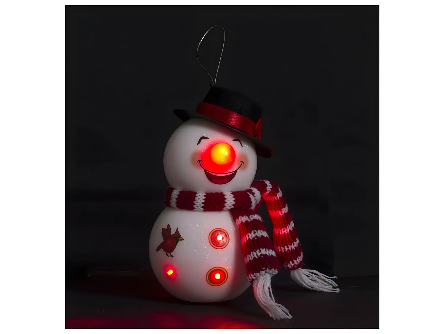 Sujet de Noël "Bonhomme de Neige" 14cm Blanc