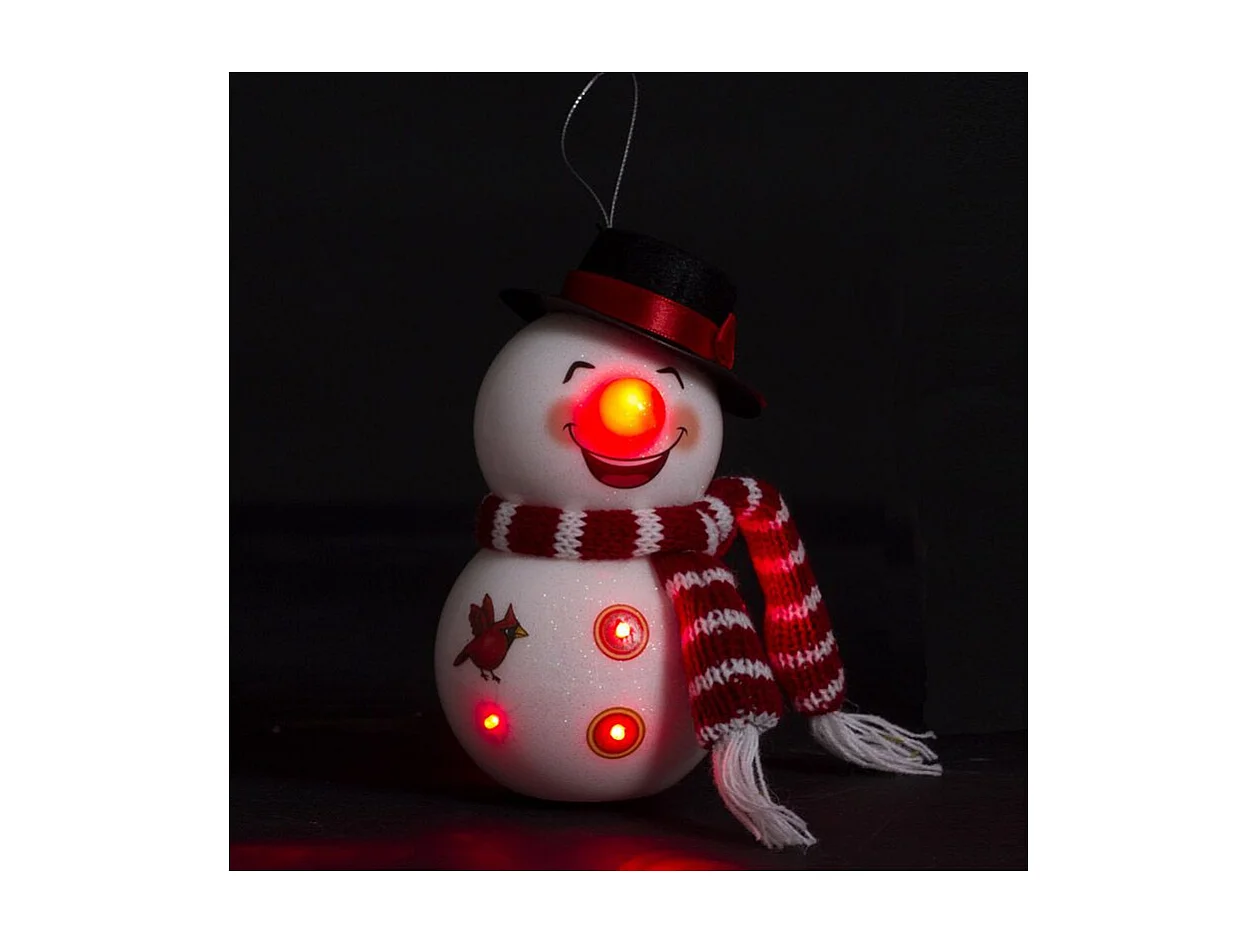 Sujet de Noël "Bonhomme de Neige" 14cm Blanc