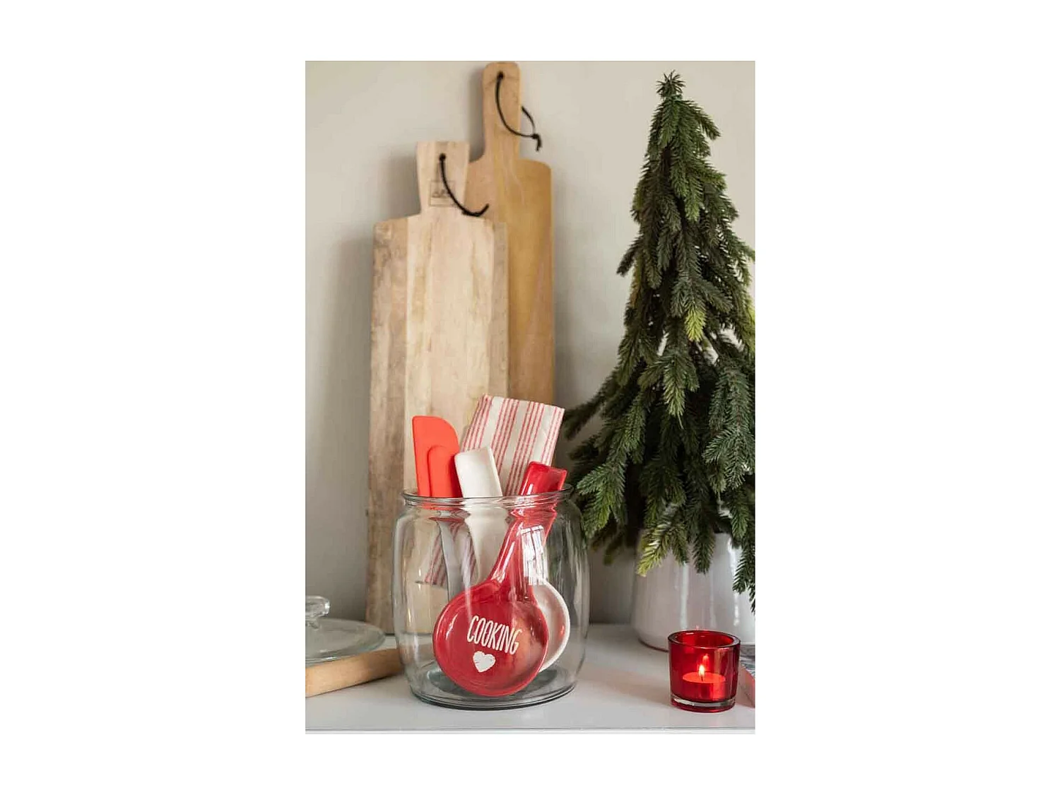 Babbo Natale in resina bianca 20,5x18,5x44,5 cm