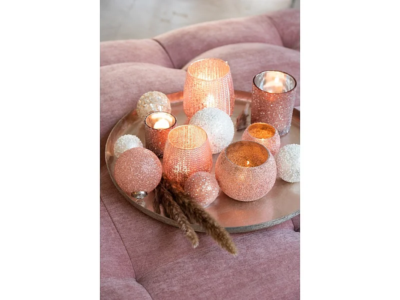 Lot de 8 Boules de Noël "Serenity" 6cm Argent