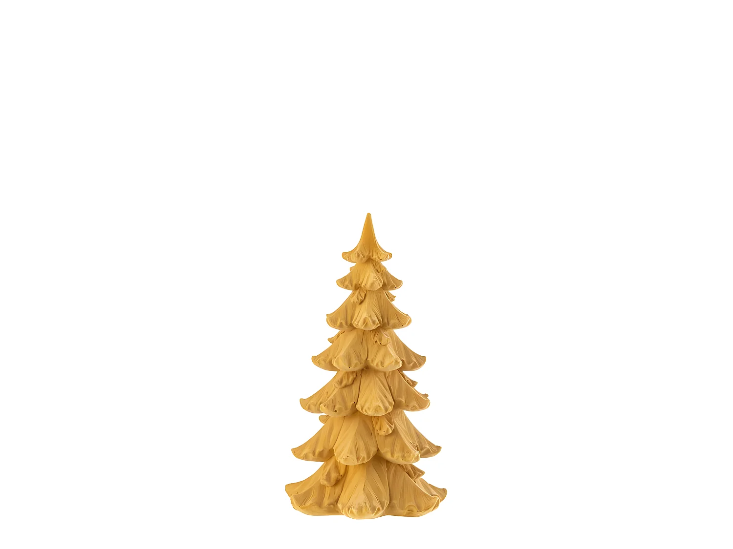 Albero di Natale in resina ocra 16.5x16.5x28.5 cm