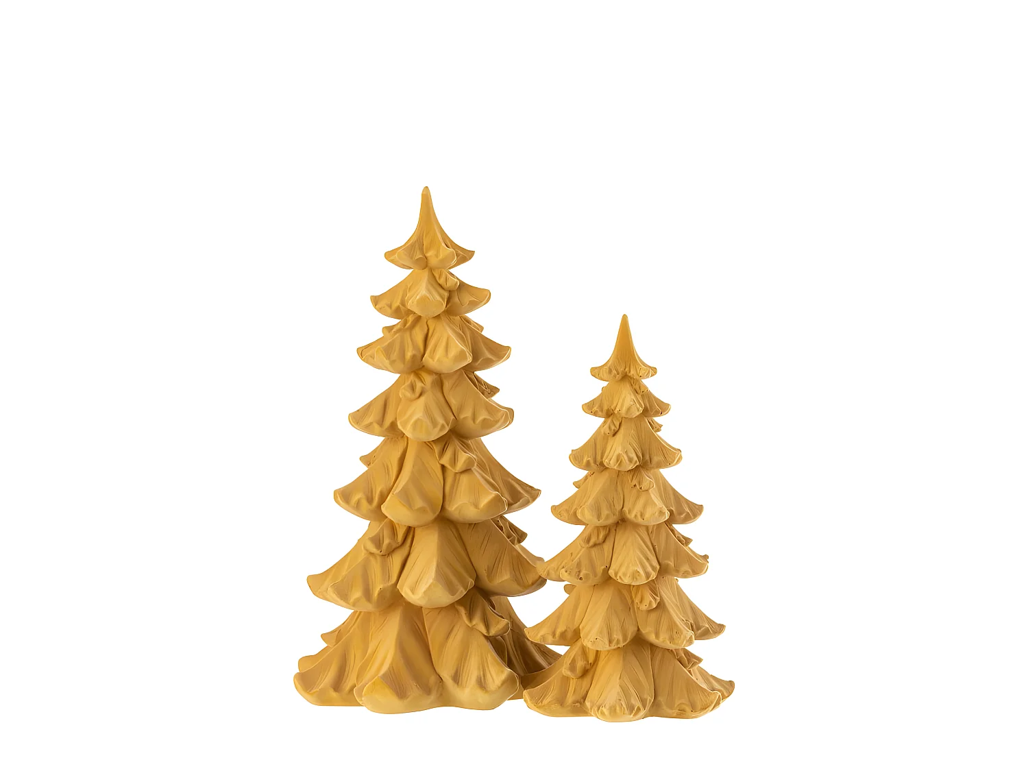 Albero di Natale in resina ocra 16.5x16.5x28.5 cm