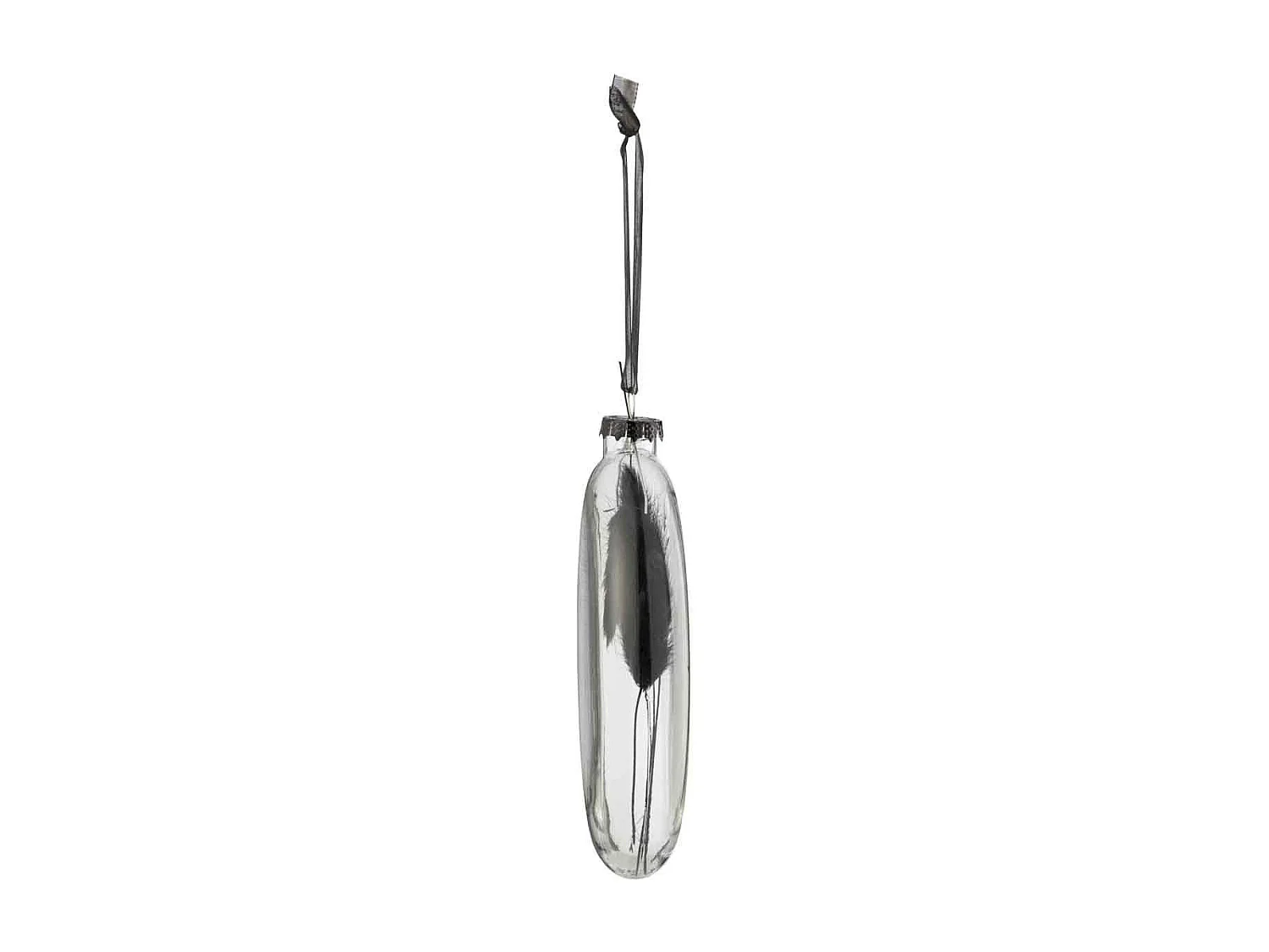 Caja de 4 bolas de Navidad de vidrio transparente 10x3.5x16 cm