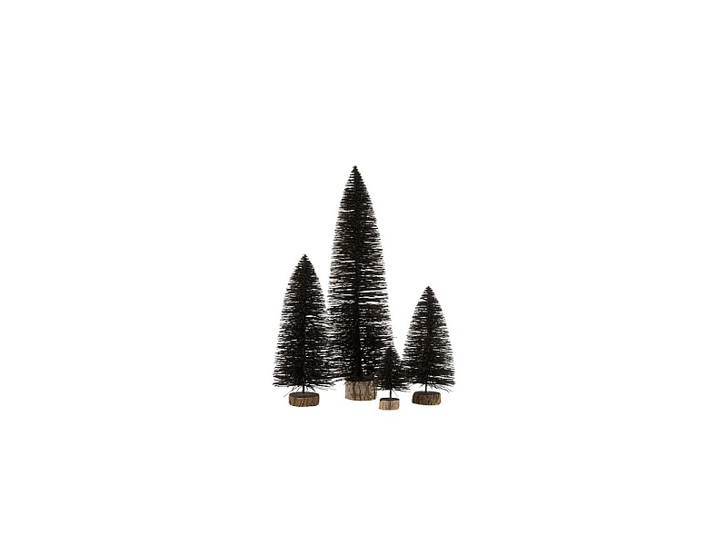 Sapin de Noël à Poser "Paillettes" 61cm Noir