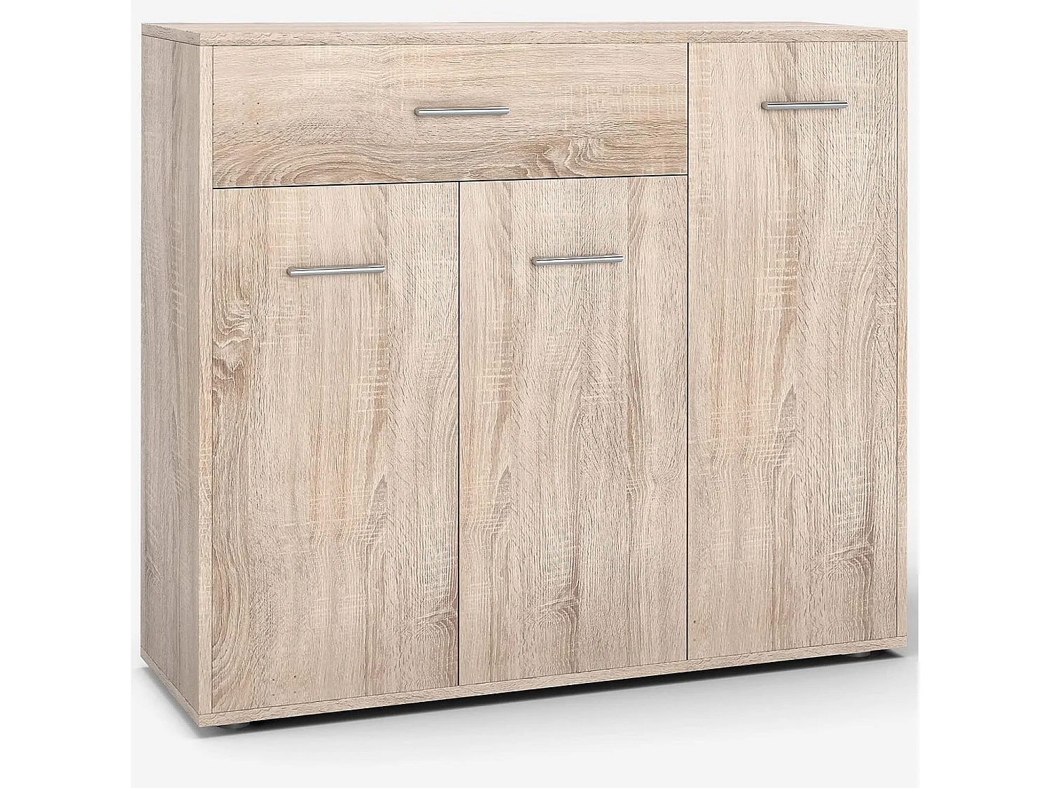 Buffet de cuisine commode meuble de rangement avec 1 tiroir et 3 portes en mdf 90 x 29 x 82 cm