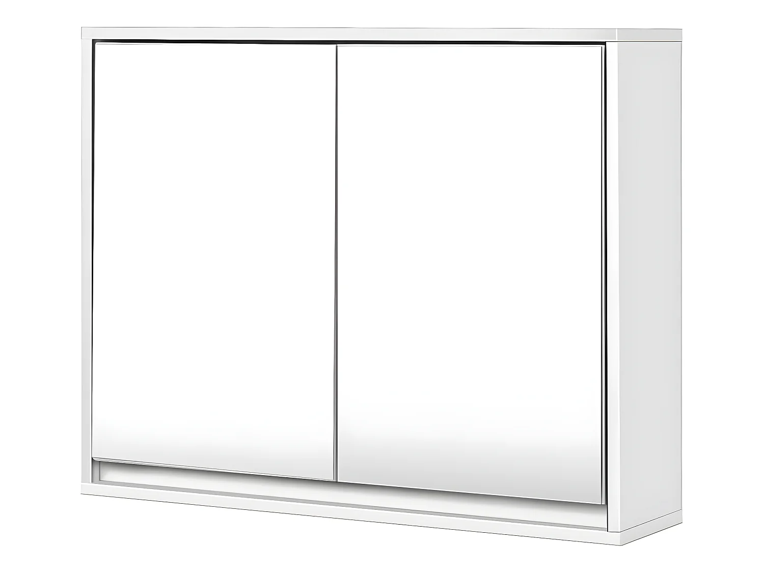 Meuble de salle de bain avec miroir hd, 55 x 14 x 45 cm armoire wc mural avec 2 portes