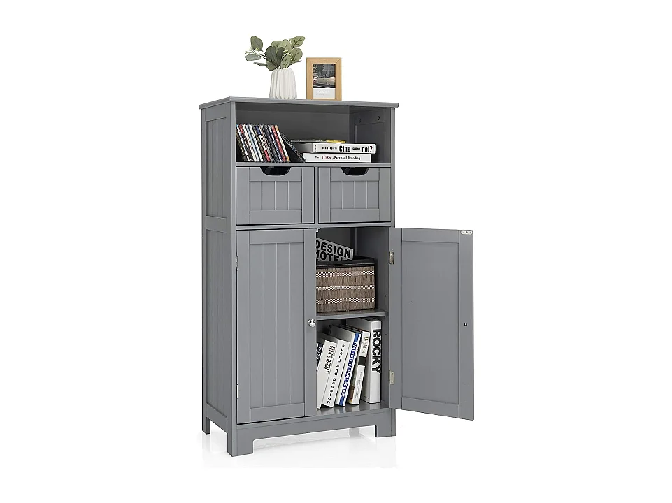 Meuble de rangement de salle de bain commode blanche de toilette/chambre 60 x 30 x 109 cm