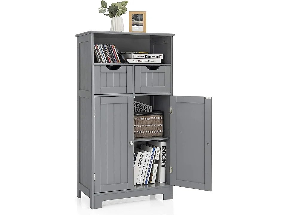 Meuble de rangement de salle de bain commode blanche de toilette/chambre 60 x 30 x 109 cm