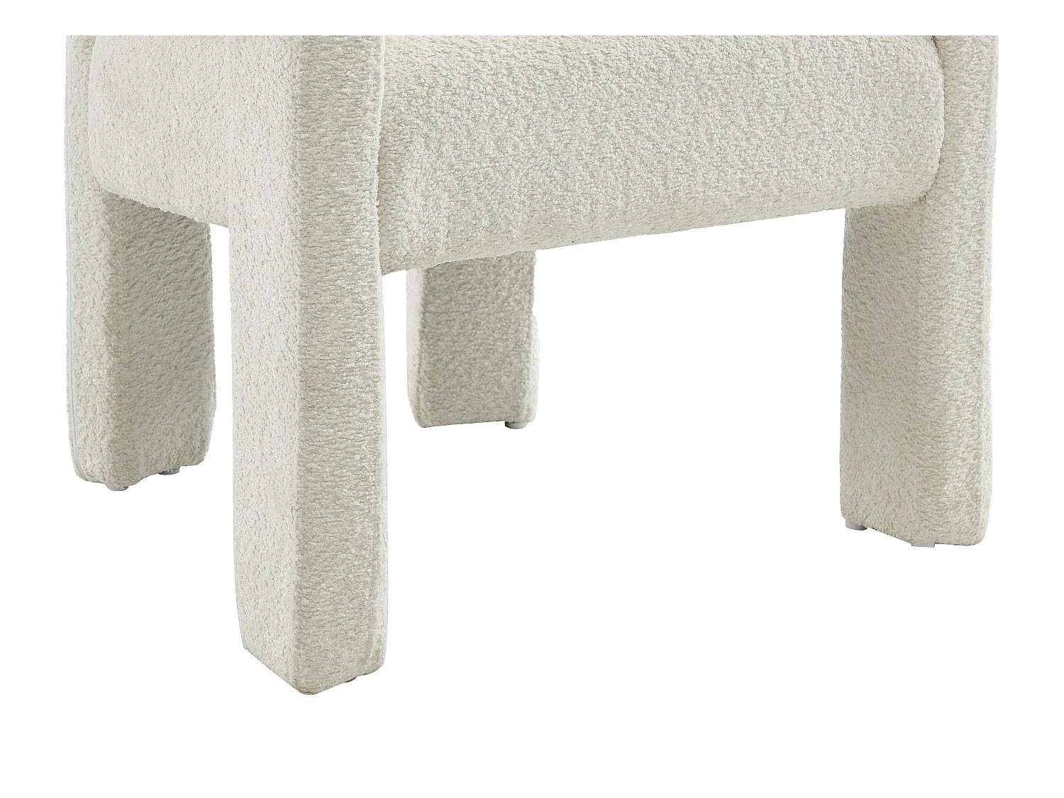 Cadeira com apoios de braço em tecido bouclé e metal branco - SOFANA de Pascal MORABITO