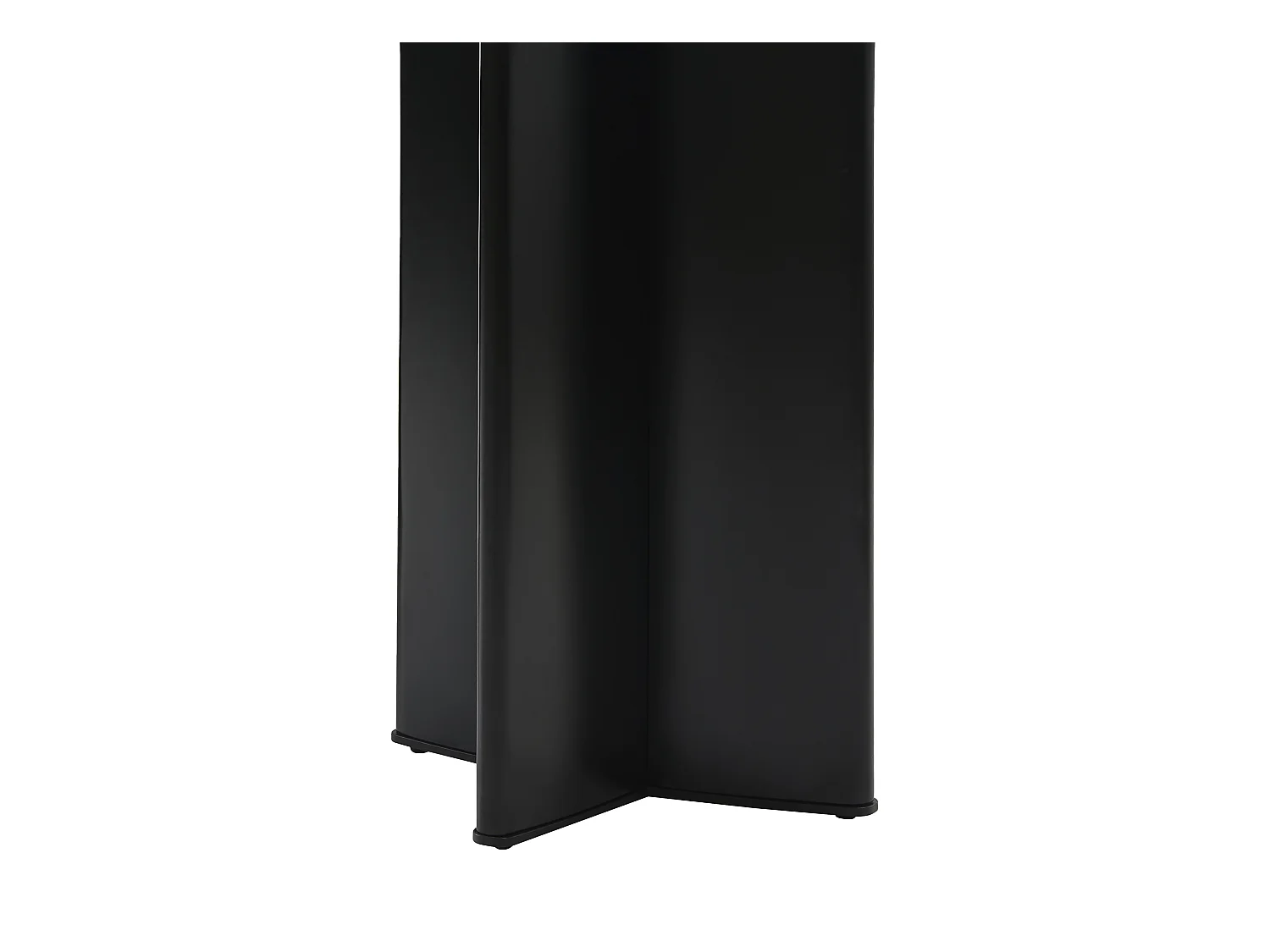 Table à manger 8 personnes en céramique et MDF - Effet marbre blanc et noir - SINAN