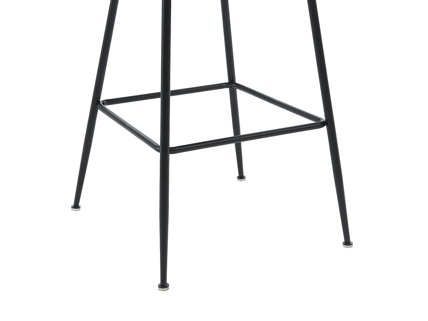 Lot de 2 tabourets de bar en tissu bouclette et métal noir - Blanc - TOYBA de Pascal Morabito