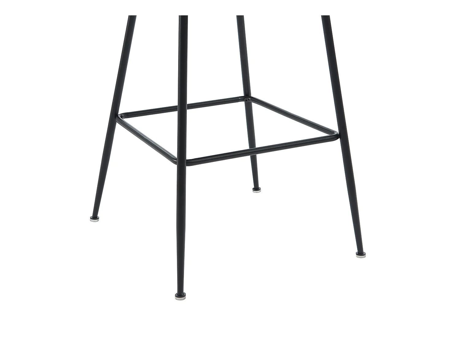 Lot de 2 tabourets de bar en tissu bouclette et métal noir - Blanc - TOYBA de Pascal Morabito