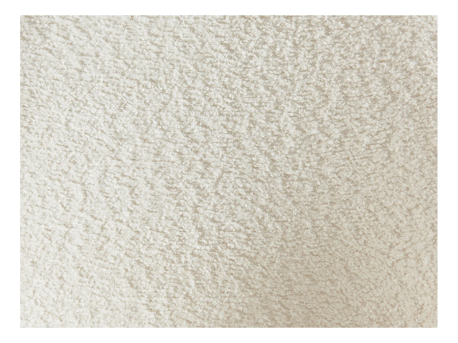 Lot de 2 tabourets de bar en tissu bouclette et métal noir - Blanc - TOYBA de Pascal Morabito