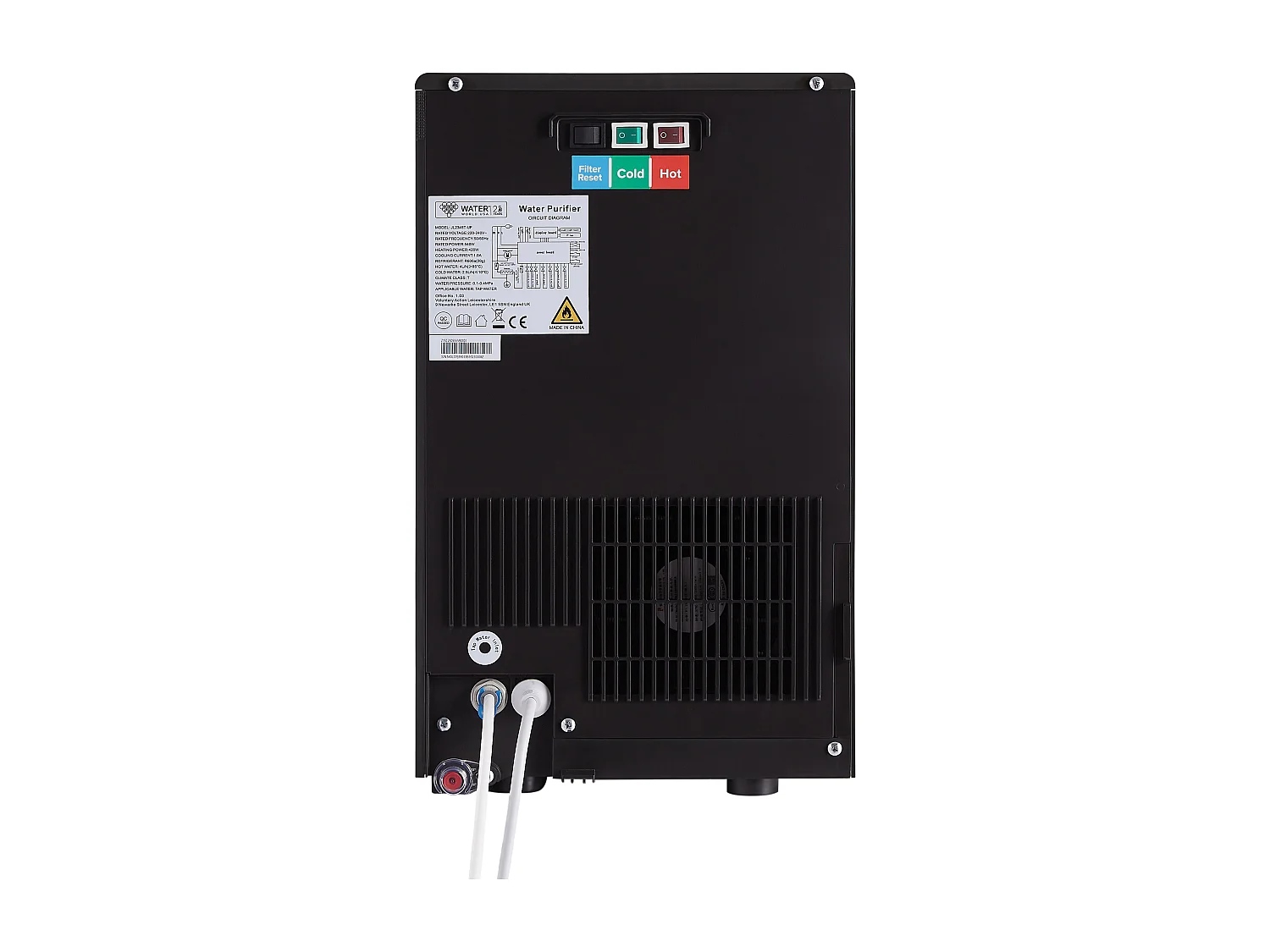 Distributore d'acqua purificante compatto acqua fredda/calda Nero - WATERIA