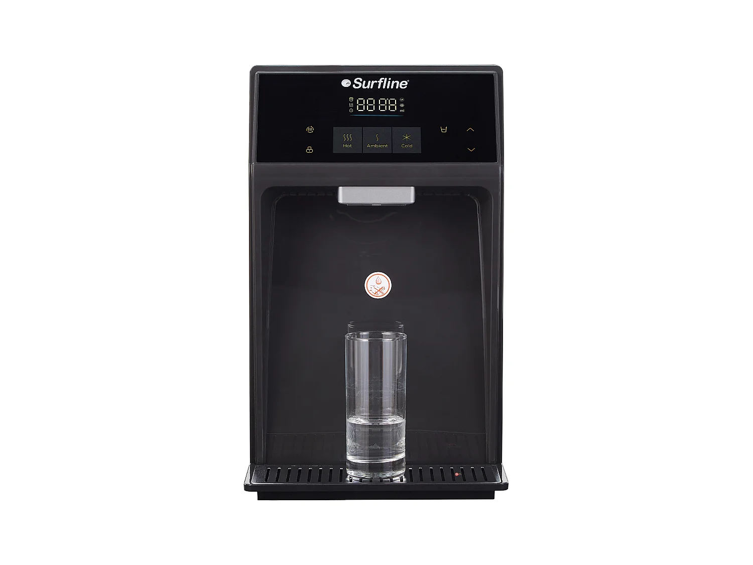 Fonte de água purificante compacta, água fria/quente preto - WATERIA