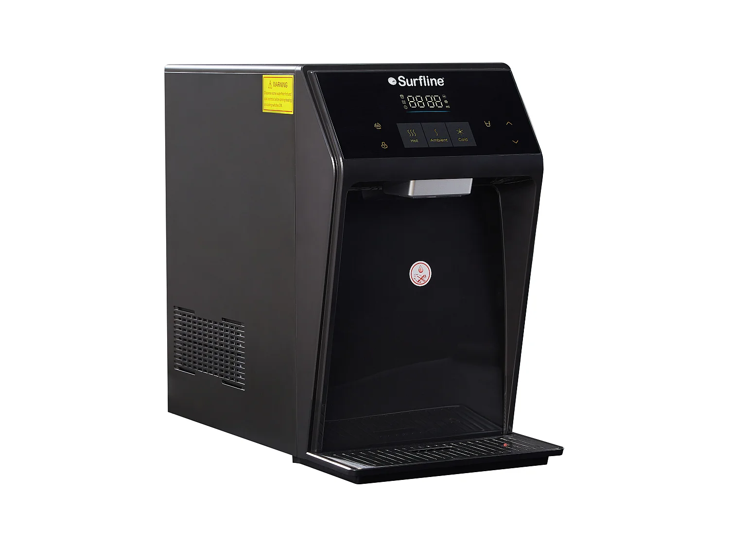 Fonte de água purificante compacta, água fria/quente preto - WATERIA