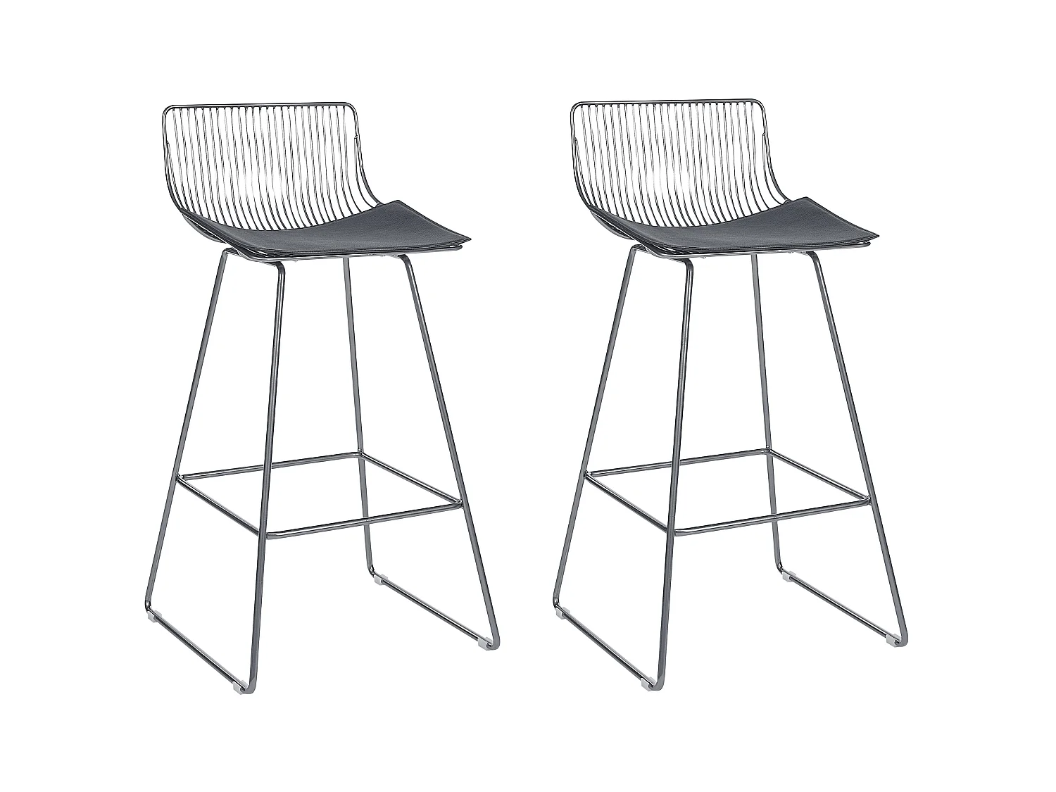 Set van 2 barstoelen FREDONIA Metaal Zilver