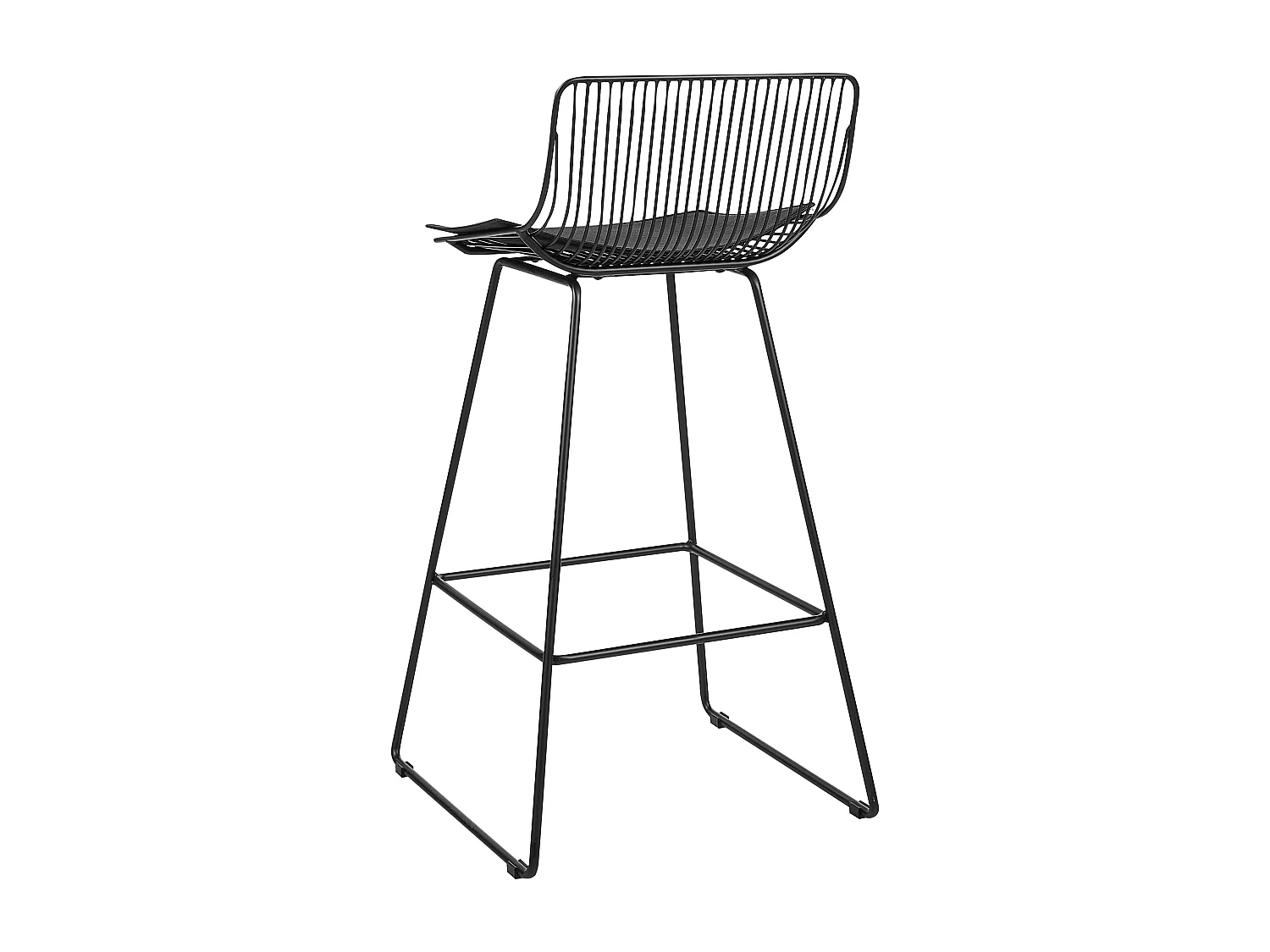 Lot de 2 chaises de bar FREDONIA Métal Noir