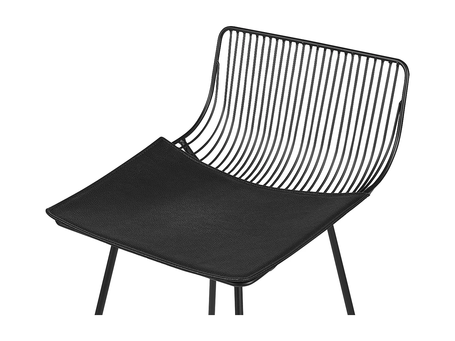 Lot de 2 chaises de bar FREDONIA Métal Noir