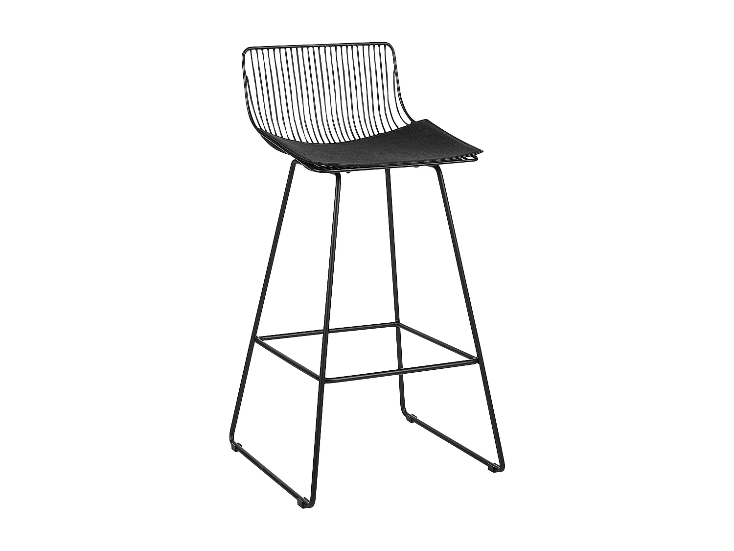 Lot de 2 chaises de bar FREDONIA Métal Noir