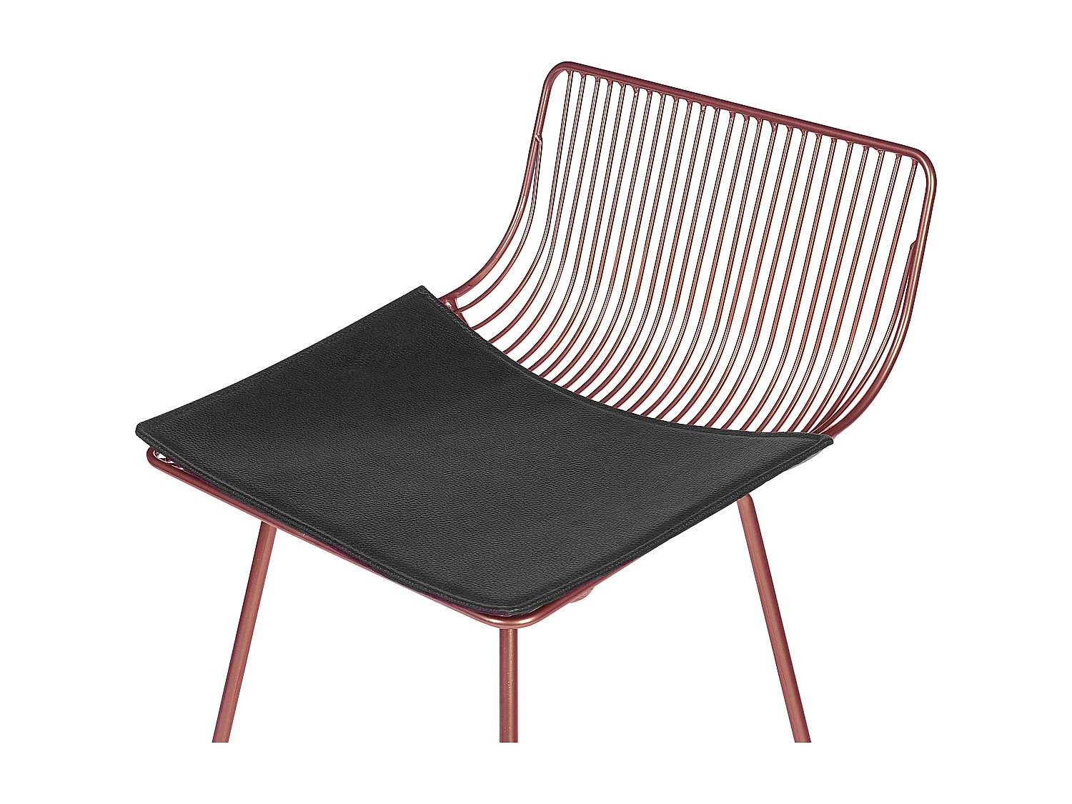 Lot de 2 chaises de bar FREDONIA Métal Rose doré