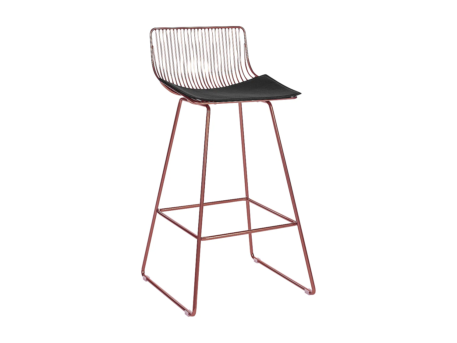 Lot de 2 chaises de bar FREDONIA Métal Rose doré