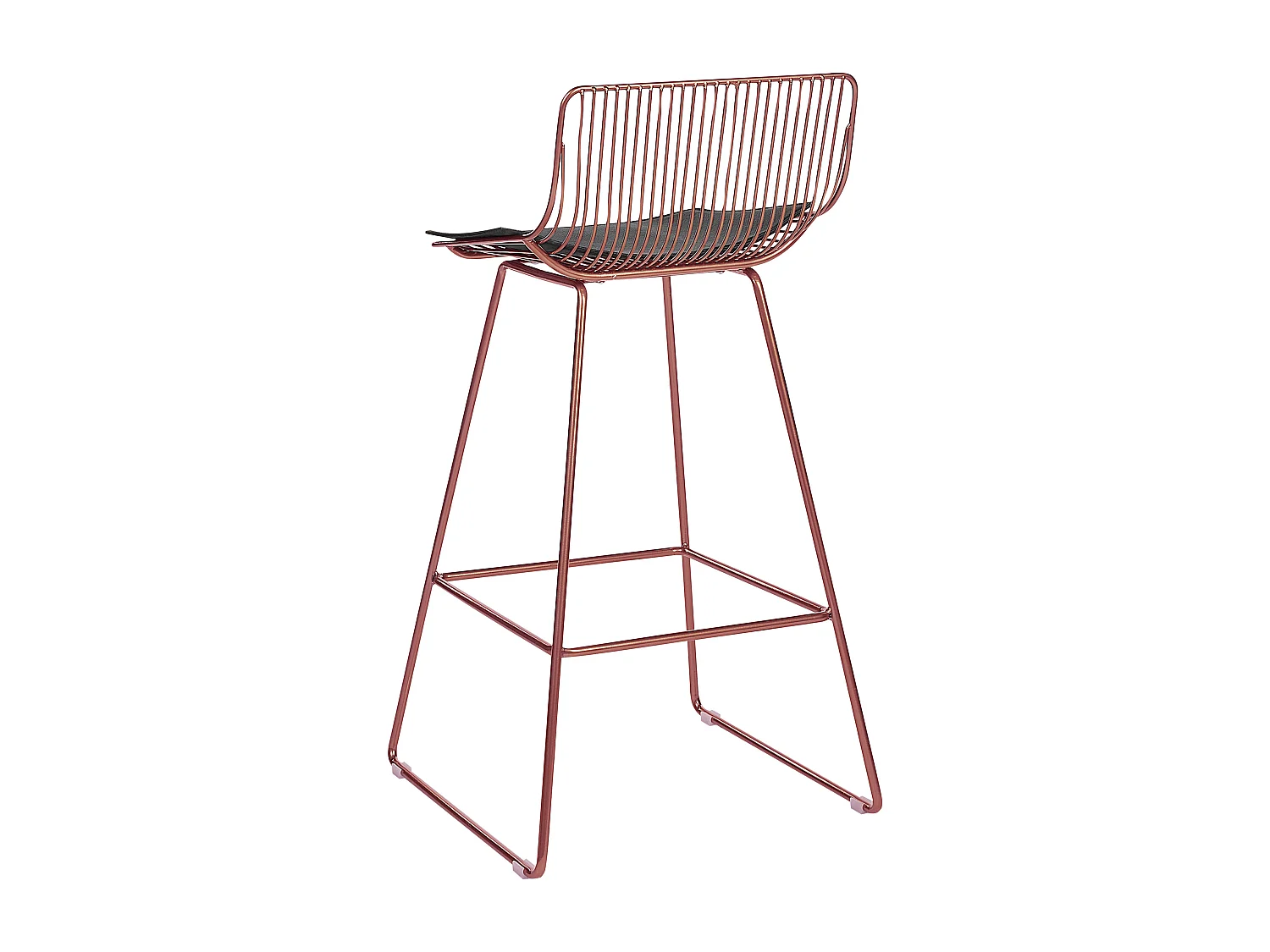 Lot de 2 chaises de bar FREDONIA Métal Rose doré