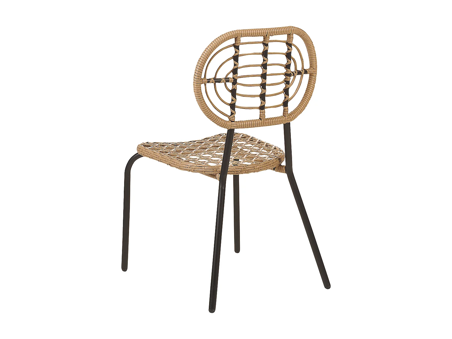 Set mit 8 Stühlen PRATELLO Polyrattan Naturfarben