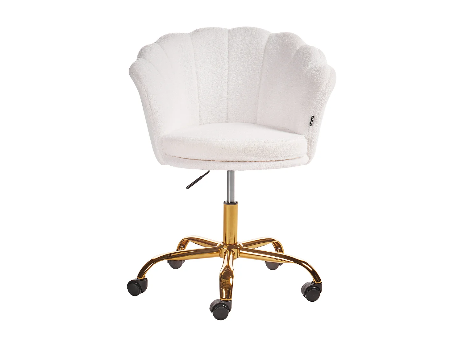 Chaise de bureau MONTICELLO Bouclé Blanc