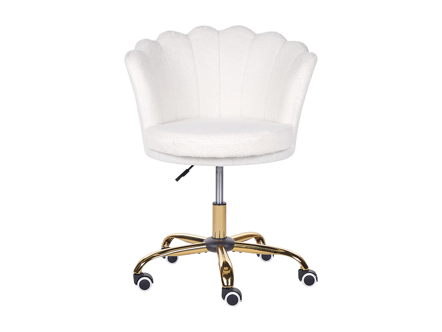 Chaise de bureau MONTICELLO Bouclé Blanc