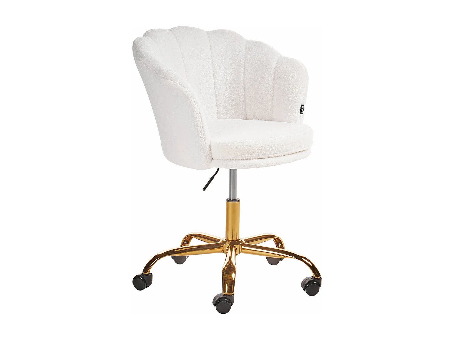 Chaise de bureau MONTICELLO Bouclé Blanc