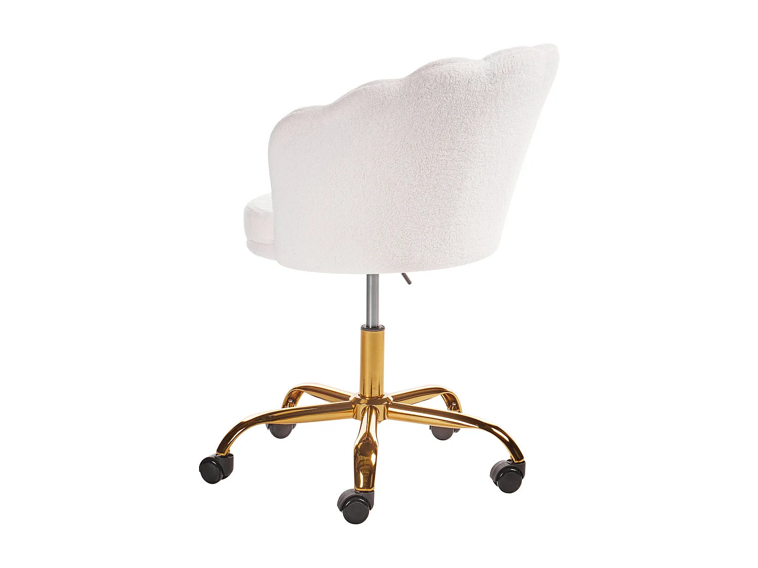 Chaise de bureau MONTICELLO Bouclé Blanc