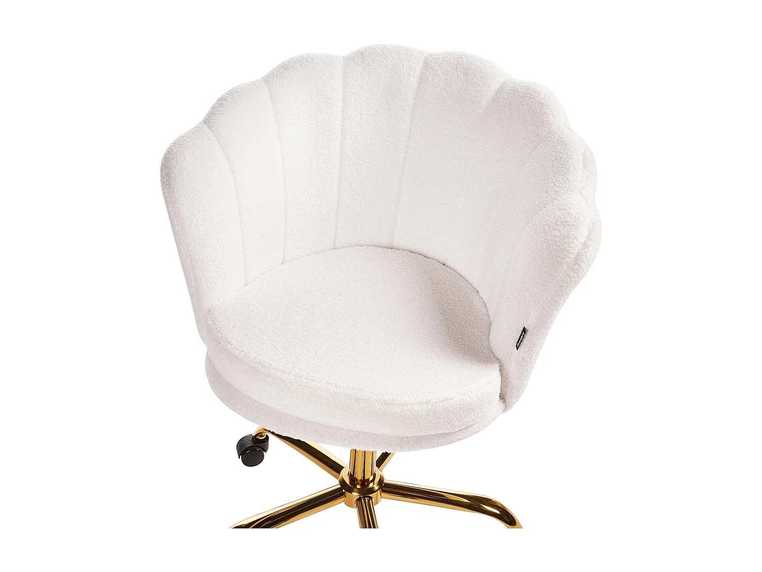 Chaise de bureau MONTICELLO Bouclé Blanc