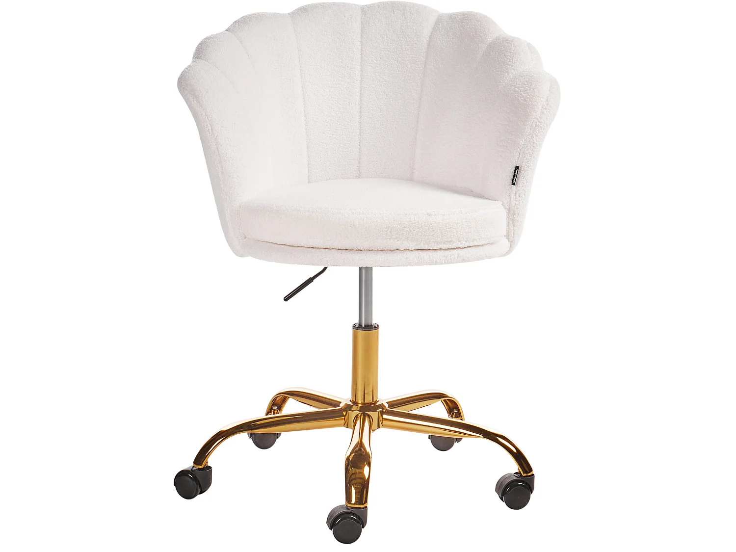 Chaise de bureau MONTICELLO Bouclé Blanc