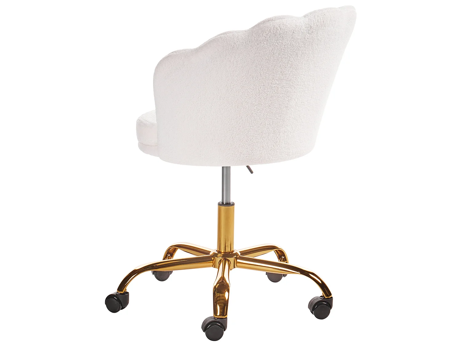 Chaise de bureau MONTICELLO Bouclé Blanc