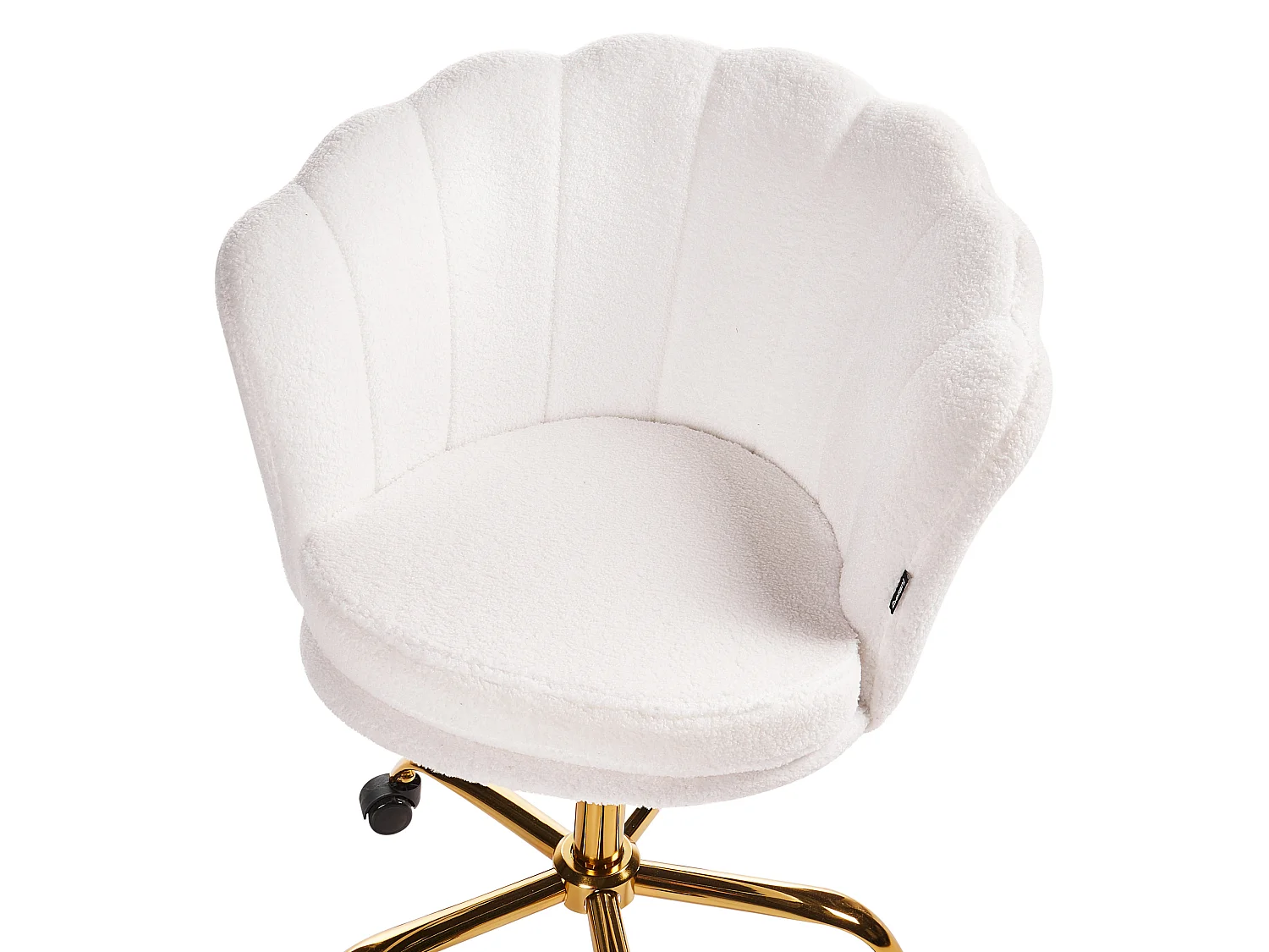 Chaise de bureau MONTICELLO Bouclé Blanc