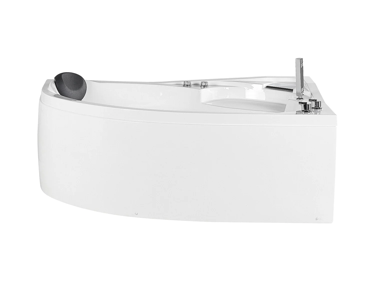 Baignoire d'angle à remous avec LED NEIVA Côté droite 150 x 100 cm Blanc