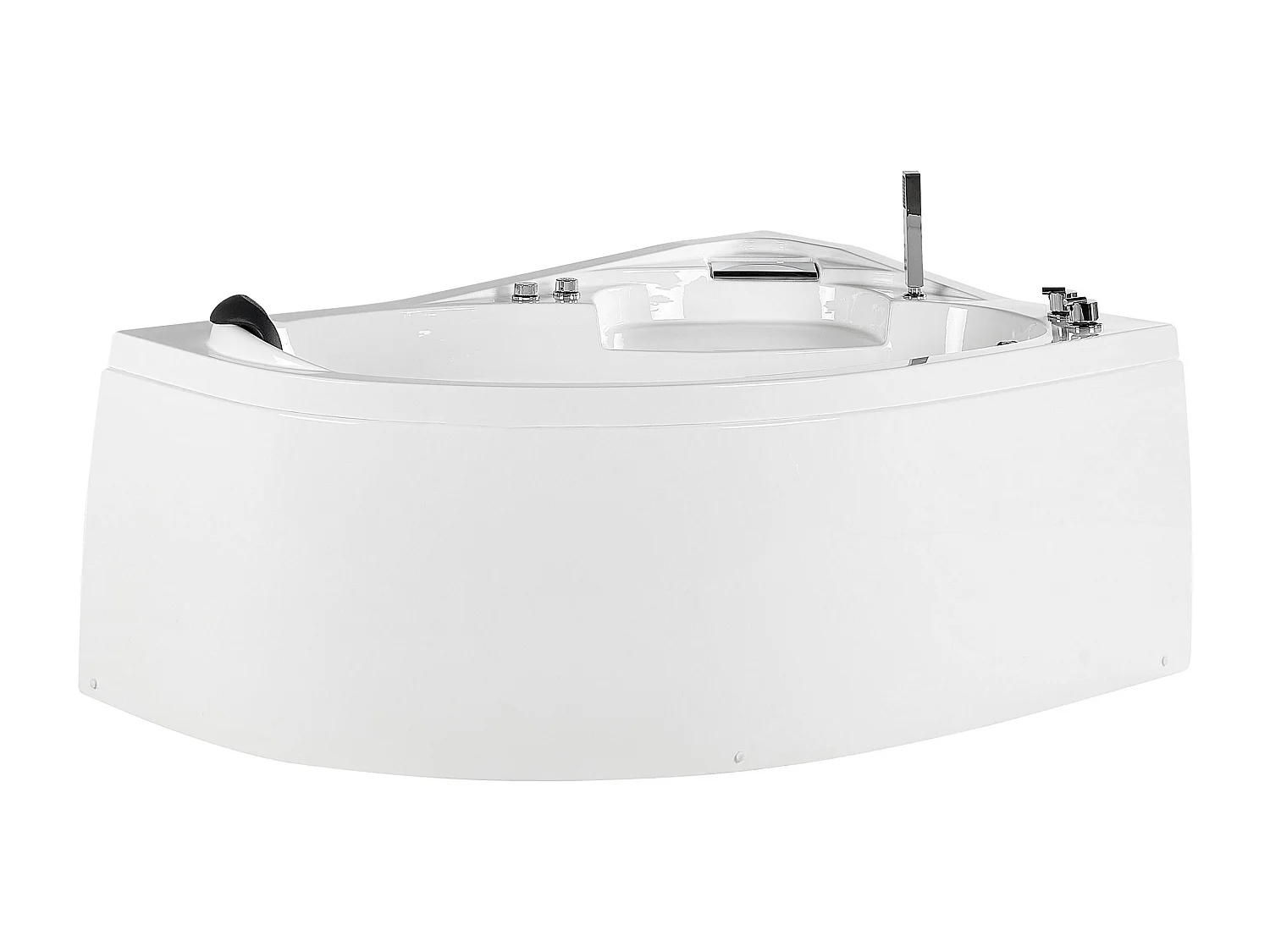 Baignoire d'angle à remous avec LED NEIVA Côté droite 150 x 100 cm Blanc