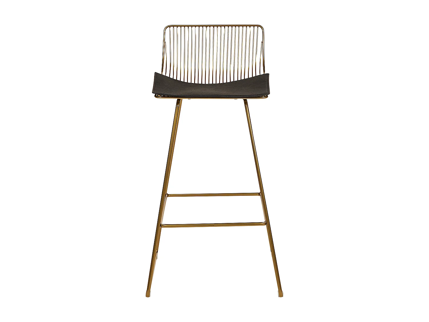 Conjunto de 2 bancos de bar FREDONIA Metal Dourado