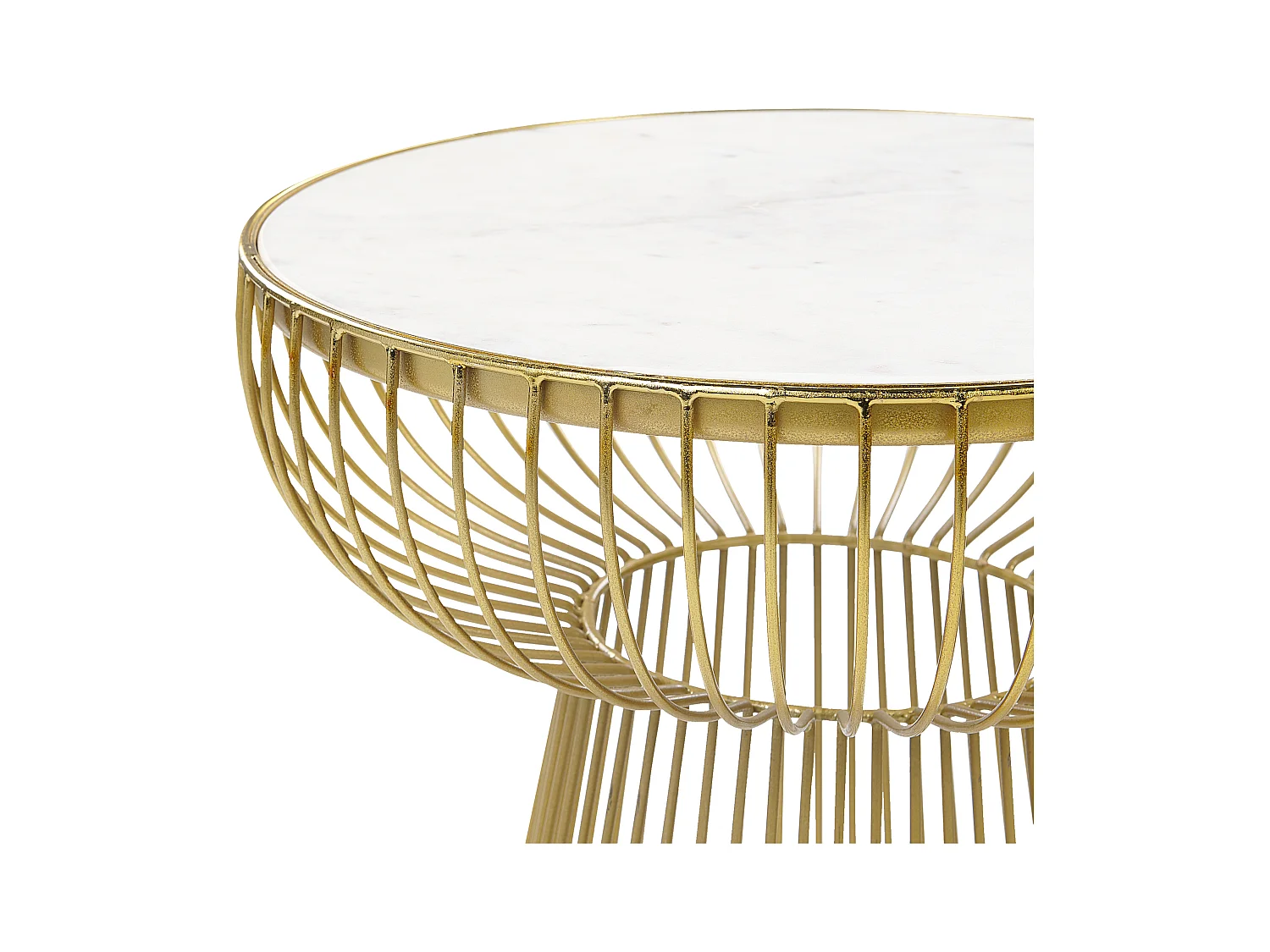 Stolik pomocniczy CHEYNES Marmur Złoty