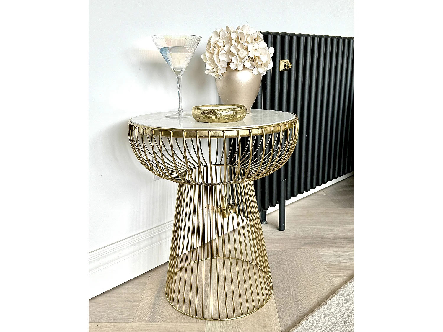 Beistelltisch CHEYNES Marmor Gold